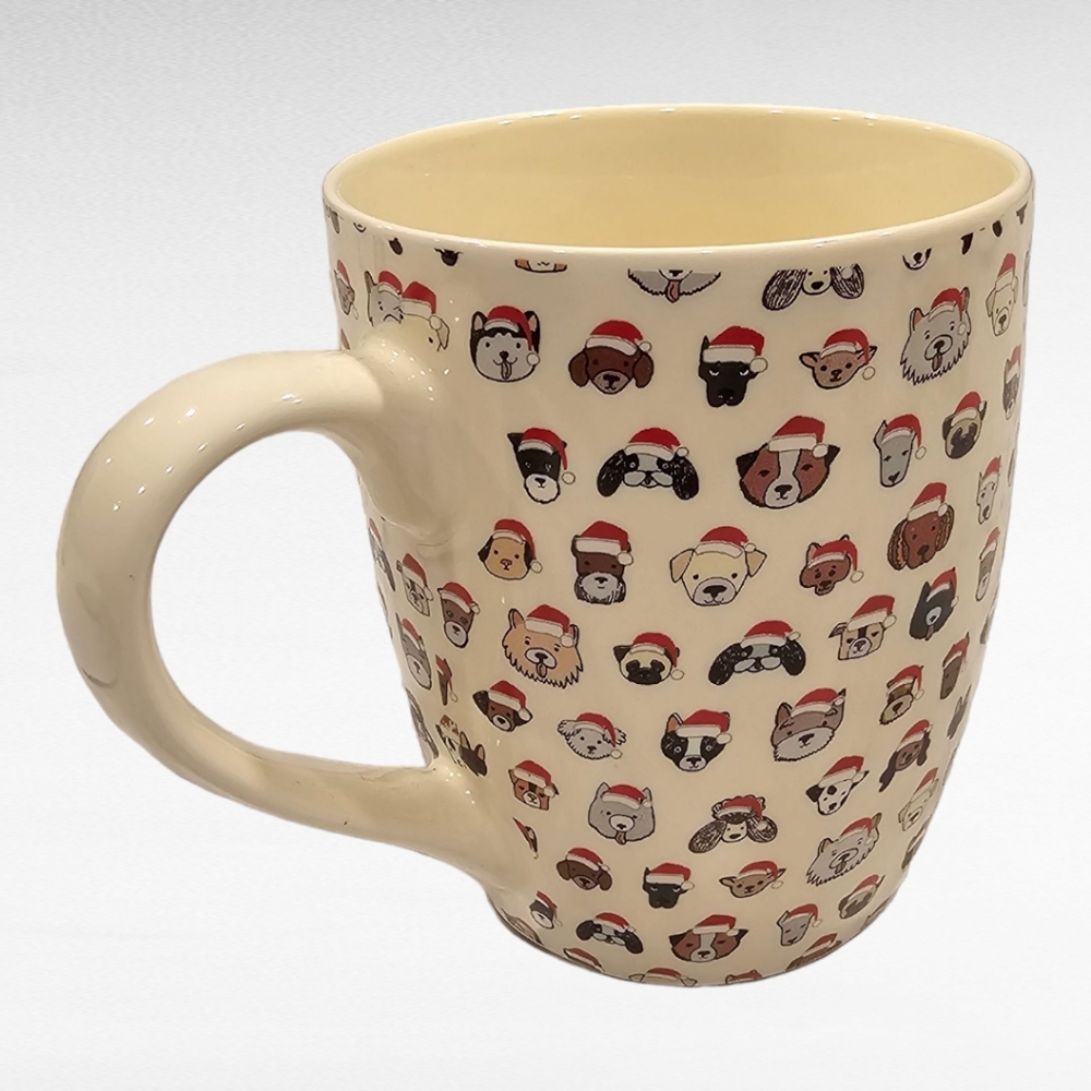 Hazel & Co Dogs with Santa Hats Mug